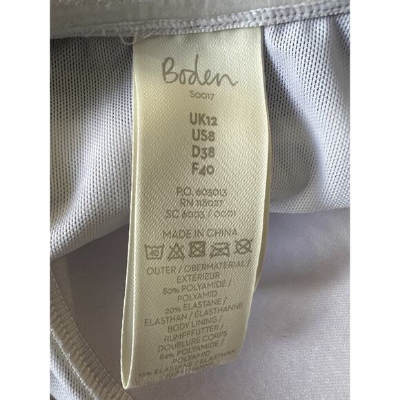 Boden Santorini Halterneck Swimsuit 1 Piece Red Navy White Stripe US Size 8 - Picture 7 of 14